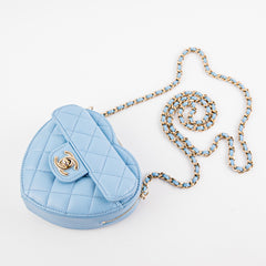 Chanel Heart Bag Mini Blue