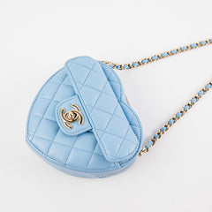 Chanel Heart Bag Mini Blue