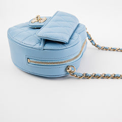 Chanel Heart Bag Mini Blue