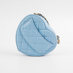Chanel Heart Bag Mini Blue