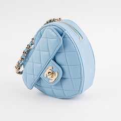 Chanel Heart Bag Mini Blue