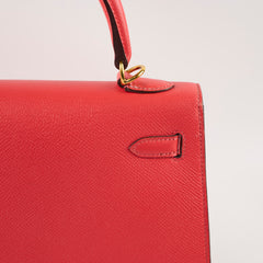 Hermes Kelly 25 Epsom Sellier Rose Jaipur X Stamp 2016