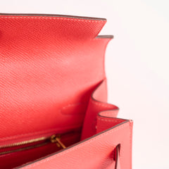 Hermes Kelly 25 Epsom Sellier Rose Jaipur X Stamp 2016