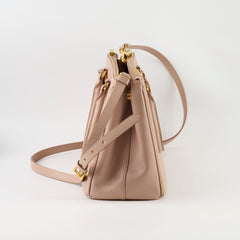 Prada Galleria Double Zip Tote Blush Beige