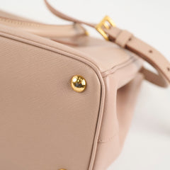 Prada Galleria Double Zip Tote Blush Beige