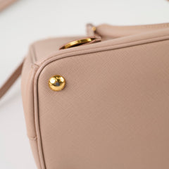Prada Galleria Double Zip Tote Blush Beige