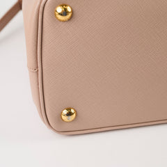 Prada Galleria Double Zip Tote Blush Beige