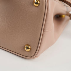 Prada Galleria Double Zip Tote Blush Beige