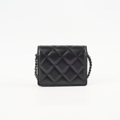 Chanel So Black Cardholder Clutch on Chain