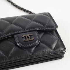 Chanel So Black Cardholder Clutch on Chain