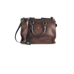 Saint Laurent Small Cabas Dark Brown Tote