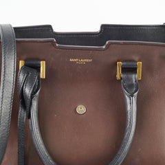 Saint Laurent Small Cabas Dark Brown Tote