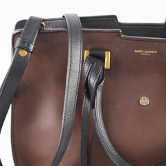 Saint Laurent Small Cabas Dark Brown Tote
