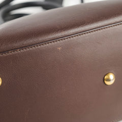 Saint Laurent Small Cabas Dark Brown Tote