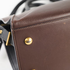 Saint Laurent Small Cabas Dark Brown Tote