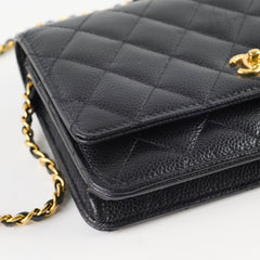 Chanel Wallet On Chain WOC Black Caviar