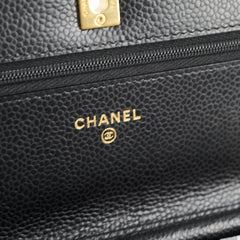 Chanel Wallet On Chain WOC Black Caviar