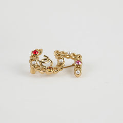 Chanel 5 Crystal and Pearl Brooch