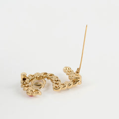 Chanel 5 Crystal and Pearl Brooch