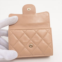ITEM 20 - Chanel Quilted Compact Wallet Beige