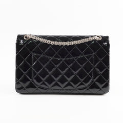 Chanel Reissue 226 Patent Black Silver Hardware