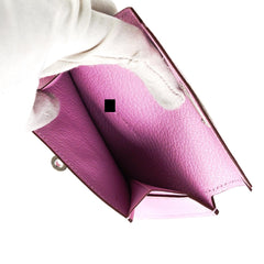 Hermes Kelly Compact Wallet Mauve Sylvestre