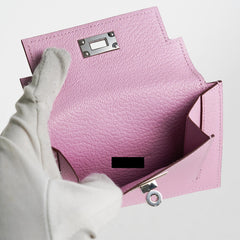 Hermes Kelly Compact Wallet Mauve Sylvestre