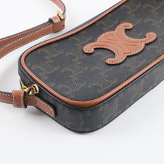 Celine Cuir Mini Triomphe Camera Shoulder Bag