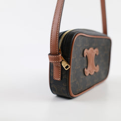 Celine Cuir Mini Triomphe Camera Shoulder Bag