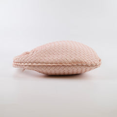 Bottega Veneta Medium Intrecciato Hobo Bag Pink Lambskin