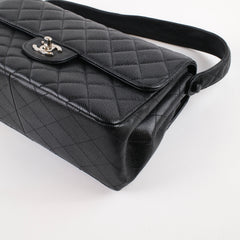 Chanel Double Face Caviar Classic Flap Caviar Black