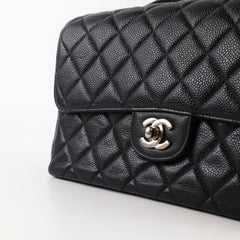 Chanel Double Face Caviar Classic Flap Caviar Black