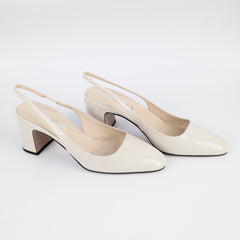 Prada Kitten Heels Patent Ivory/Beige - Size 36