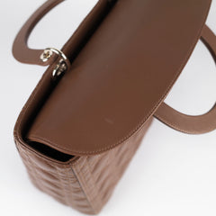 Dior Large Tan Brown Lady Dior Lambskin