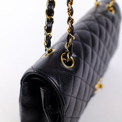 Chanel Medium M/L Caviar Classic Flap Black 23 series