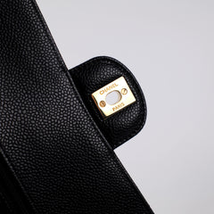 Chanel Medium M/L Caviar Classic Flap Black 23 series