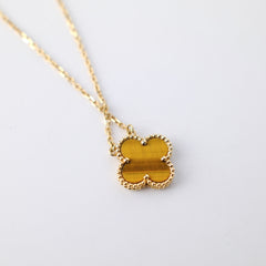 Van Cleef & Arpels Vintage Tiger Eye Pendant Necklace