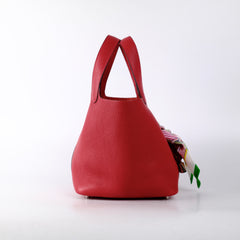 Hermes Picotin 18 Clemence Red- C Stamp