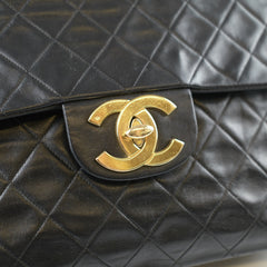 Chanel Vintage Maxi Flap 24K Lambskin Black