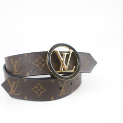 Louis Vuitton Black/Monogram Belt - Size 80