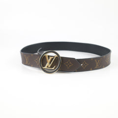 Louis Vuitton Black/Monogram Belt - Size 80