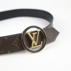 Louis Vuitton Black/Monogram Belt - Size 80