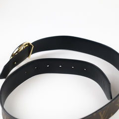 Louis Vuitton Black/Monogram Belt - Size 80