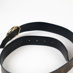 Louis Vuitton Black/Monogram Belt - Size 80