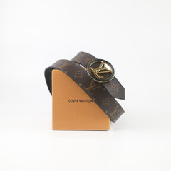 Louis Vuitton Black/Monogram Belt - Size 80
