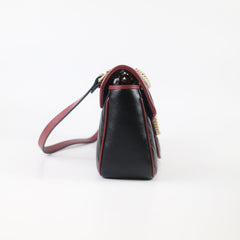 Gucci Small Marmont Bag Black, Red Trim