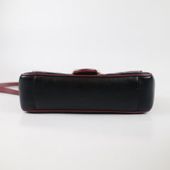 Gucci Small Marmont Bag Black, Red Trim