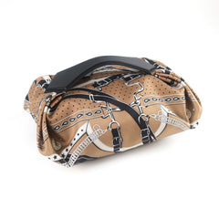 Hermes Balusoie Silk Bag Biscuit/Noir