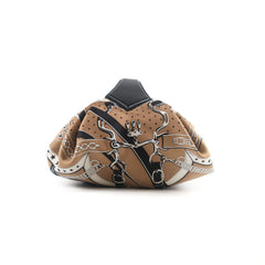 Hermes Balusoie Silk Bag Biscuit/Noir