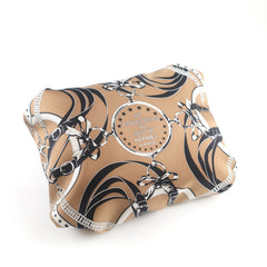 Hermes Balusoie Silk Bag Biscuit/Noir